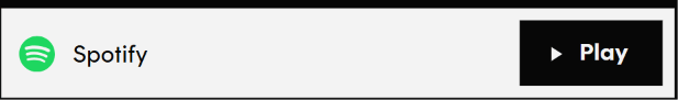 Spotify logotyp med en 'Play' knapp.