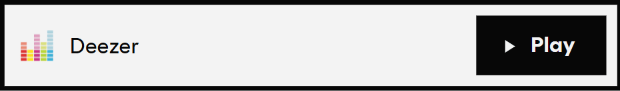 Logotyp för Deezer med en 'Play'-knapp.